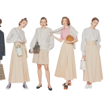 スエットとスカート「コーディネートごと着回して」同じ服でも印象が変わるテクニック【6選】