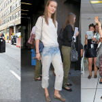 モデルが着こなす単色カラーのマニッシュコーデ！