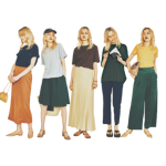 Tシャツ姿が品よく変わる「服はシンプル・色はレトロ」試しやすいカラーチャート【4選】