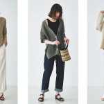 「肌とニットのいい関係」【3選】カジュアルでも女らしいストール感覚の重ね着