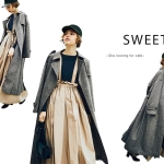 ごくシンプルな「黒ニット」×変形フォルムのボトムス＝高感度＆スタイルUP