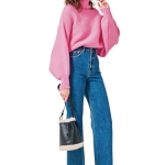 【明日なに着る？】 シンプルなデニムとシンプルじゃないZARAのニット