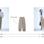 「ルーズに見えて脚は長く」 股上深めでラインが出ないニットパンツ