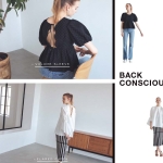 見えないところで肌見せ「バックシャンブラウス」シンプル好きに向くデザイン