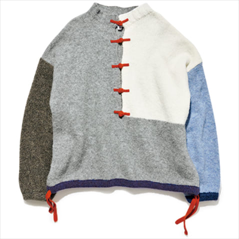 チャイナニット 64,900円／ヤンヤン（RHC ロンハーマン）　チャイナ服からインスパイアされたデザイン。配色もユニーク。