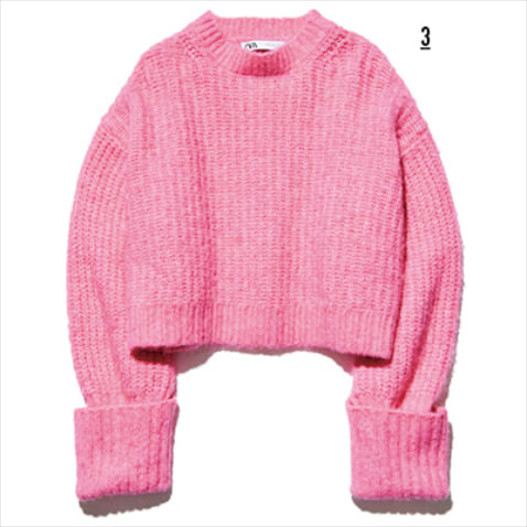 ピンクニット 4,990円／ZARA（ザラ カスタマーサービス