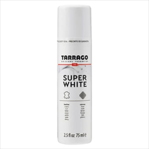 【White】CANVAS：ラバーまで白くできる： タラゴ スーパーホワイト 75mL 800円／ルボウ　「天然皮革、合成皮革、キャンバス地などあらゆる素材を白くする高純度顔料。黄ばみや黒ずみを白く補色し、細かい傷までもカバーしてくれます。1本あると安心です」（石津さん）