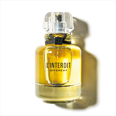「オードリー・ヘップバーンが愛した名香」 ランテルディ オーデパルファム 80mL 15,730円（２月1日より新価格）／パルファム ジバンシイ（LVMHフレグランスブランズ）　「お気に入りの香水だから私以外は使ってはダメ」とオードリーが発言したことから名づけられた禁止という意味の“ランテルディ”。