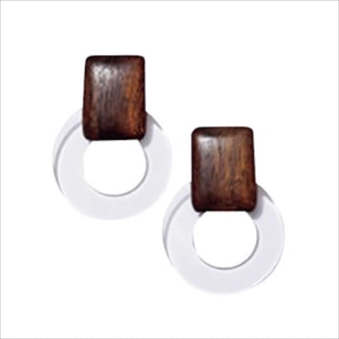 ブラウン×クリアドッキングイヤリング 13,970円／baebae（アイクエスト ショールーム）