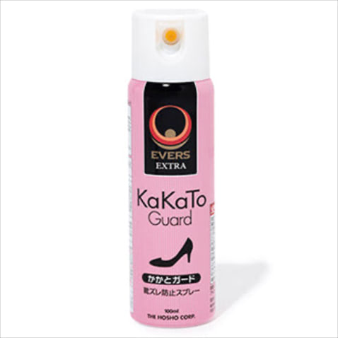 ☐靴ズレをひと吹きで「摩擦を防止し歩きやすく」：かかとガード 100mL 1,320円／宝商　保護したい箇所にスプレーをすれば、無色透明な膜を形成し靴ズレの要因である摩擦を防止。