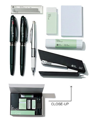 ステーショナリーセット 6,600円／クラフト デザイン テクノロジー&times;アイムオーケー（アイムオーケー）　「毎日使う文房具からデスクがきれいになり、その空間も美しくなって欲しい」という願いを込めて作られたモダンな文具セット。