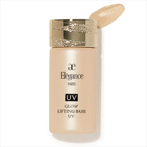 「塗ったとたんにハリを実感」 グロウリフティング ベース UV BE991 SPF40・PA++++ 5,500円／エレガンス コスメティックス　⚫︎薄く柔軟性のある化粧膜が密着しながら肌を引き上げることにより、ふっくらとした弾力のあるハリ肌に。美容成分入りで夏の暑い日でも乾き知らずのツヤ肌に整える。