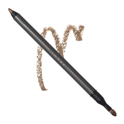 【しっかり描いてもやさしい印象】メズモライジング パフォーマンス アイライナーペンシル06　3,300円／THREE　「複数色のパールが入ったグレイッシュな茶色のアイライナー。パールのニュアンスのおかげで、しっかり描いてもきつくならずに抜け感が出る。濃いリップを合わせても、"張り切った感"が出ないです」（ヘア＆メイク・長澤葵さん）
