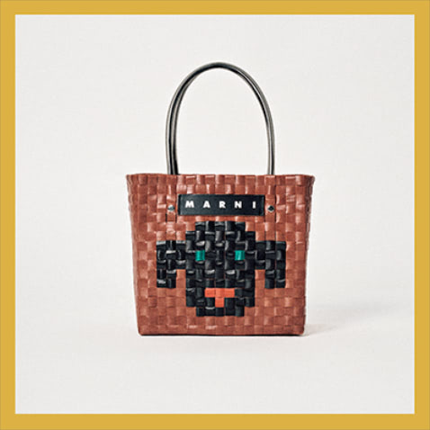 「CHOCOLATE DOG」アニマルバスケット（22×22×14）19,800円／MARNI MARKET（マルニ ジャパン クライアントサービス）