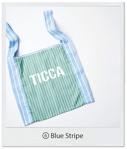 ストライプトートバッグ（38×40×10） 9,790円／TICCA　配色も柄もコンビになっているからシンプル以上の見た目に。